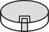 piezoelectric ceramic disc with square wrap-around electrode tab