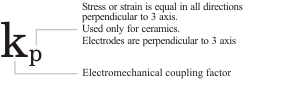 piezoelectric ceramic terminology kp