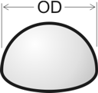 piezoelectric ceramic hemisphere dimensions